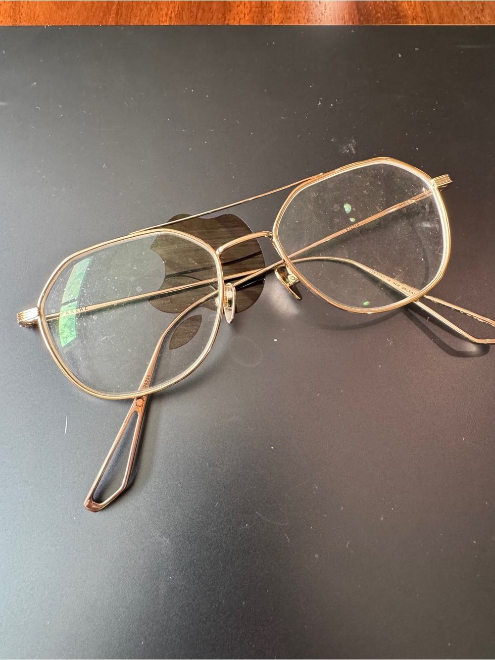 KREWE Mesa 12k Gold Titanium Aviator-Style unisex Glasses